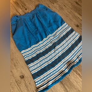 Blue Vintage Midi Skirt (see description for sizing)